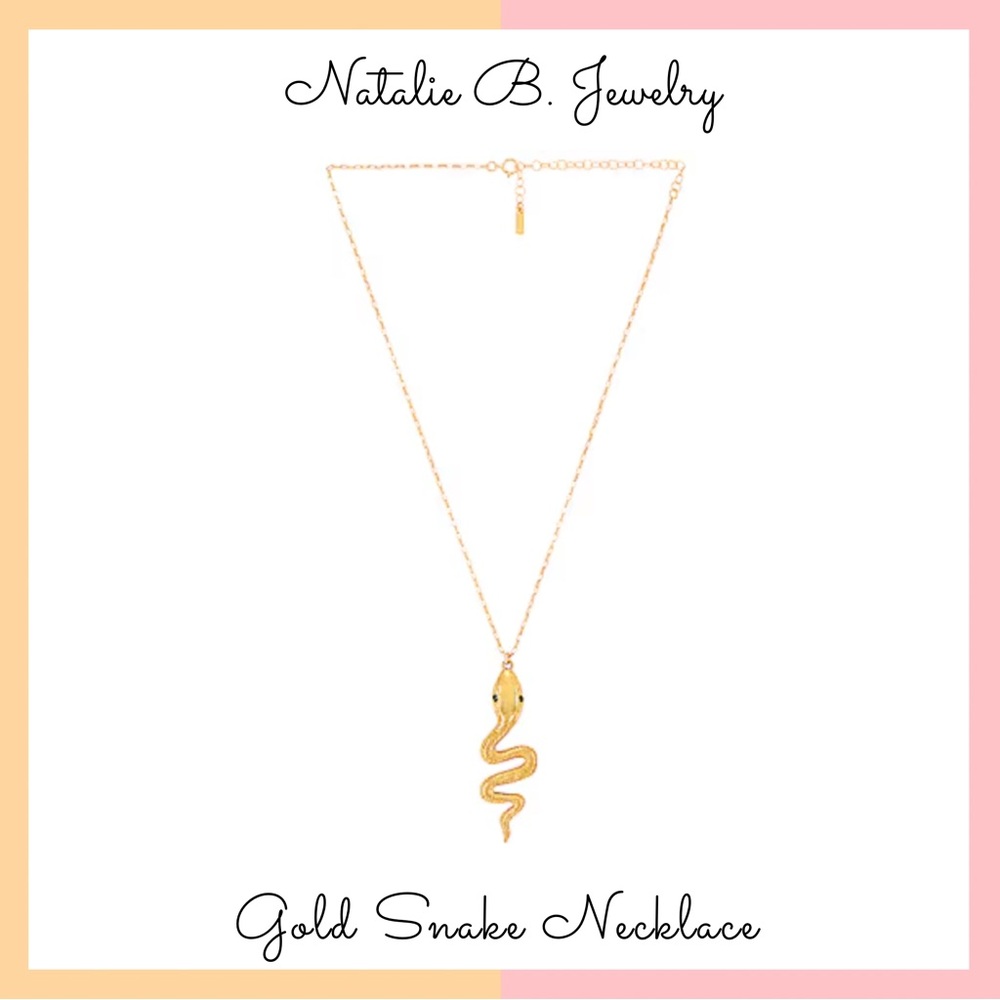 Natalie B. Jewelry Gold Snake Necklace